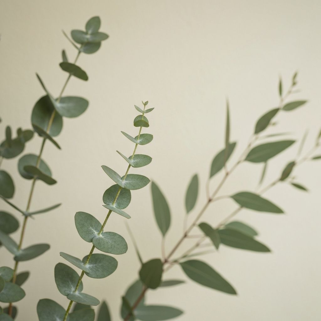 Eucalyptus leaves in soft natural light